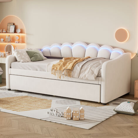 Divano letto, chaise longue 90x200 cm con letto estraibile, divano