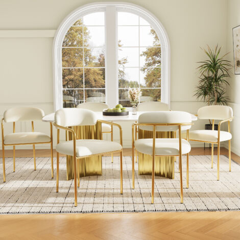 Poltrona Lounge Duhome In Ciniglia Beige - Girevole 360° Con Braccioli - Foto 9