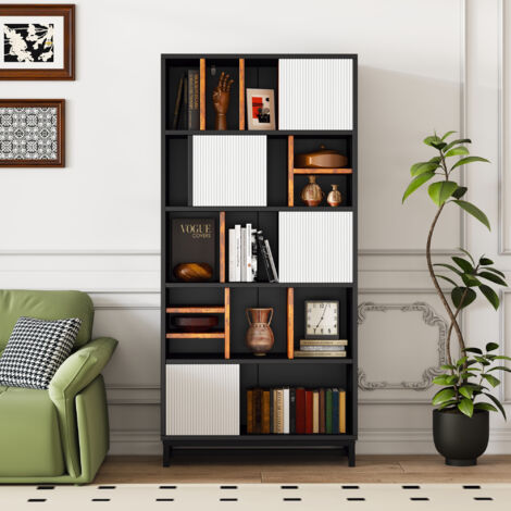 Libreria con 5 ripiani, altezza 165 cm, larghezza 80 cm, con ripiani