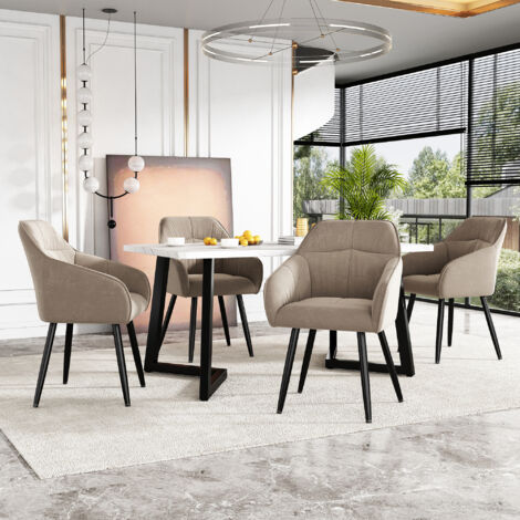 COSTWAY Set Di 2 Sedie Da Pranzo, 2 Sgabelli Alti Da Bar, Sedia Imbottita Con Schienale Vuoto E Gambe In Metallo Set Di Sedie Da Cucina Portata 150 Kg 485 X 57 X 85 Cm 83150727