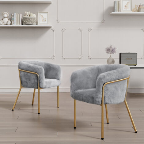 Annjoe Set Di 2 Poltrone In Finta Pelle Per Soggiorno – Sedie Imbottite Con Gambe In Metallo, Marrone, Per Cucina, Ufficio, Bar, Bistrot, Capacità 136 Kg, Design Curvo E Moderno