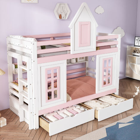 Baldacchini Baldacchino da Letto Principessa Rosa, Tenda da Letto Decorativa for Camera da Letto, Tenda da Letto Deluxe con Supporto for Letto Matrimoniale Singolo