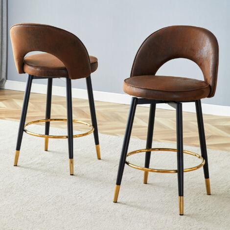 Set di 2 sgabelli da bar girevoli 47.4x44x92 cm, sedie da bar, girevoli ...