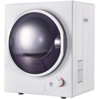 Mini asciugatrice, 2,5 kg, a parete, funzionamento semplice, timer da 200 minuti, doppio filtro, riscaldatore ceramico PTC, cestello in acciaio inossidabile, protezione da surriscaldamento, temperatur