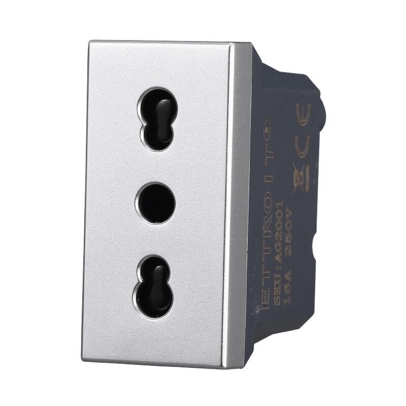 Bticino Steckdose Shd4140 A16 – 2P+T, 16A, 250V, Weiß, Mit Bypass