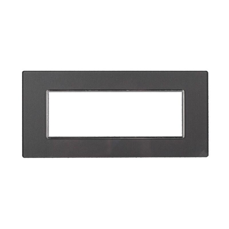 Plaques Bticino Axolute Compatible - Lot De 4 - Modèle Carré Pyramide 6 Places - Noir - Design Breveté