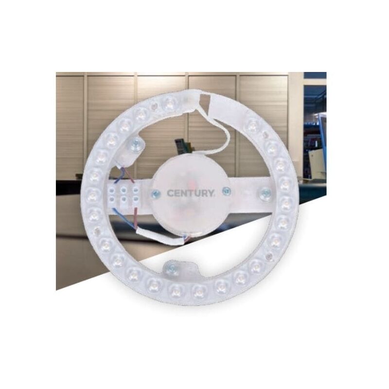 Module de rechange circulaire LED Century SMD 12W 1050LM blanc neutre 4000K  magnétique pour plafonnier Ø180mm - CRL-1218040
