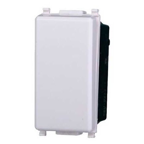 Interrupteur ou va et vient 1P 16A compatible Vimar Plana couleur blanc Ettroit EV0801