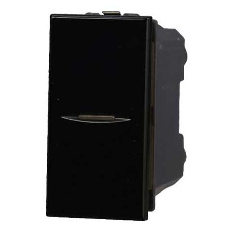 Bouton axial 1P 10A compatible Bticino Axolute couleur noir Ettroit AN0601