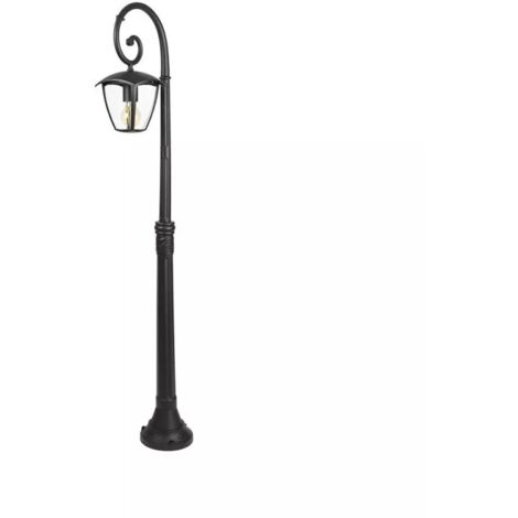 V-Tac – Lampadaire LED E27 60W – Couleur noire – Hauteur 136 cm – IP44 pour extérieur – Éclairage public