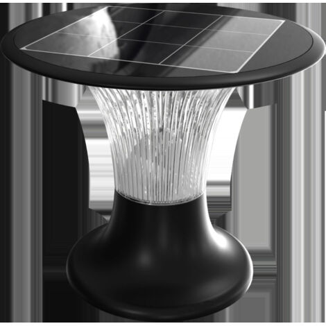 V-TAC VT-425 Lampadaire et colonne solaire LED 15W 2200lm avec détecteur de mouvement et batterie 6000mAh, autonomie 3 jours - 23005 (1/10)
