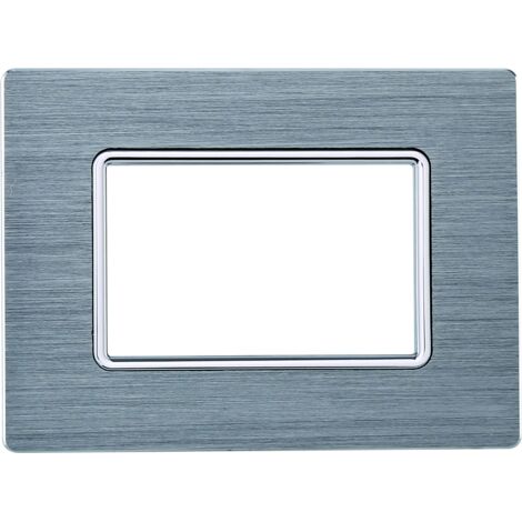 ETTROIT MT86411 Plaque Aluminium 4P Couleur Or Compatible avec Bticino Matix (1/4)