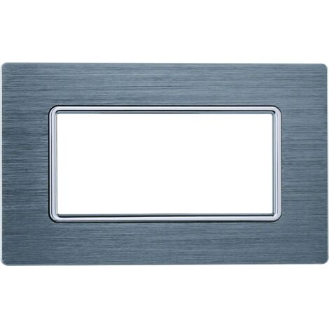 ETTROIT MT86611 Plaque aluminium 6P Couleur Or Compatible avec Bticino Matix (1/4)