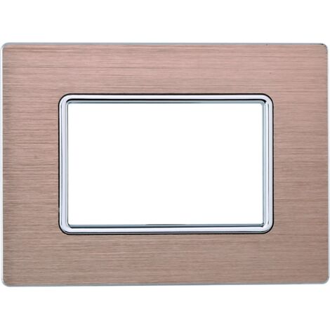 ETTROIT MT86402 Solar Series 4P Aluminum Plate Black Color Compatible with Bticino Matix (1/4)