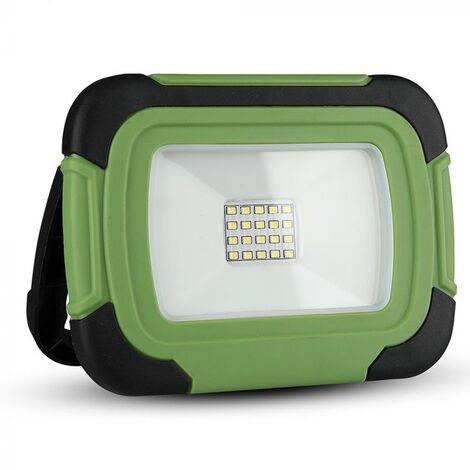 V-TAC VT-10-R projecteurs à LED rechargeables 10W chip samsung blanc froid 6400K corps en plastique IP45 - sku 503 (1/5)