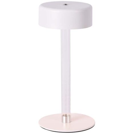 V-TAC VT-7567 Lampe de Table LED 3W cct 3en1 couleur blanche et transparente rechargeable avec USB C Touch Dimmable 120x225mm - 10571 (1/5)
