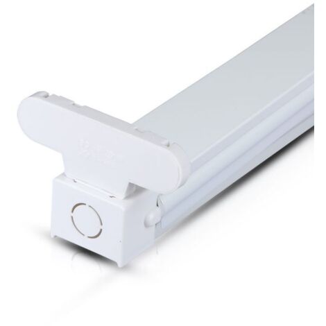 V-Tac – Support pour 2 tubes LED T8 150 cm 6057 – Indice IP20 – Installation en surface – Fer durable pour cuisines et salles de bains