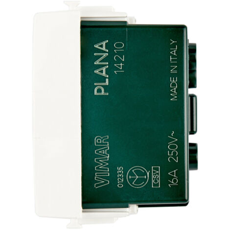 VIMAR 14210 Série Plana Prise Schuko italienne allemande 2P+T 16A universelle blanc