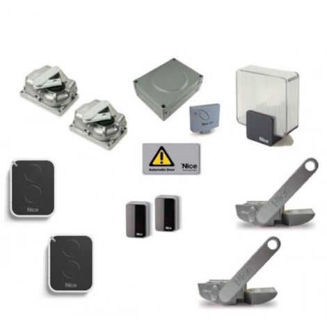 Kit de motorisation de portail – MFAB3024BDKCE – 24V électromécanique pour vantaux jusqu'à 3m – Technologie radio bidirectionnelle Nice