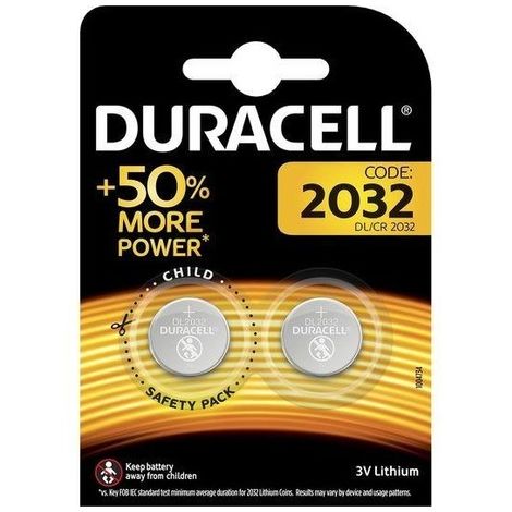 Piles boutons 3 V au lithium CR2032 de Duracell, paquet de 4