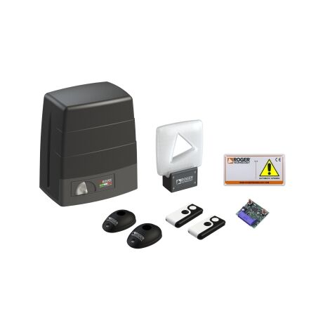 Kit automatisme pour portail coulissant Roger moteur brushless haute vitesse 24v 400Kg BM30/326/HS