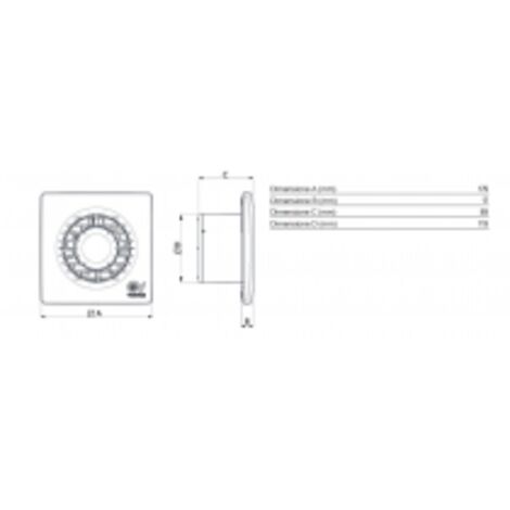Vortice – Aérateur hélicoïdal mural 120 mm – Débit 175 m³/h – Niveau sonore 34,4 dB – Résine plastique résistante UV – 11124