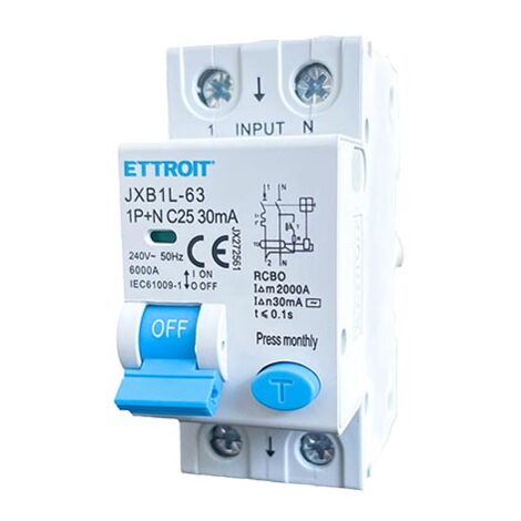 Differentiële Automaat 32A ZOREI Stroomonderbreker Type A - 1P N, 32A, 6kA, 30mA, 220V. Beschermt Tegen Overbelasting En Lekstroom! Zorei Type A 1p n 32a 6ka 30mA Beveiliging Din Rail