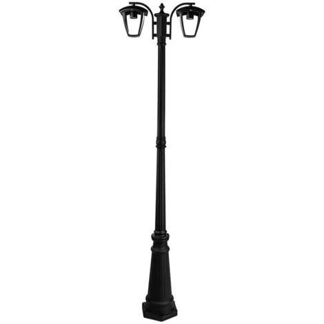 Lampadaire LED V-TAC avec douille E27 (max. 2 x 60 W) Noir h : 199 cm IP44