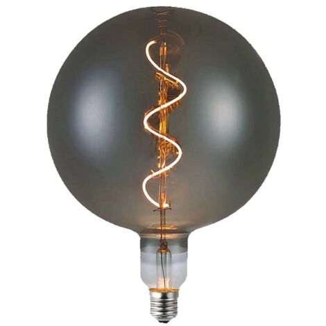 Ampoule LED V-TAC E27 4 W G200S à filament spiralé, verre foncé, blanc chaud (1/5)