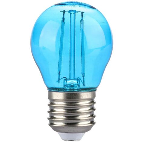 V-TAC Ampoule LED E27 2W G45 Filament Couleur Bleu (1/5)