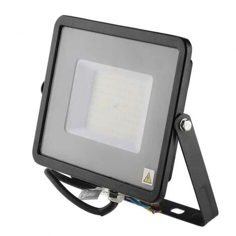 V-TAC PRO VT-56-B-N Projecteur LED 50W slim noir Chip Samsung smd Haute Lumens 115LM/W blanc froid 6500K IP65  - SKU 21761