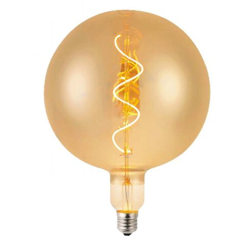 Ampoule LED V-TAC VT-2270 4W E27 G200 Filament spirale Effet Ambre 2700K - 23169 (1/5)