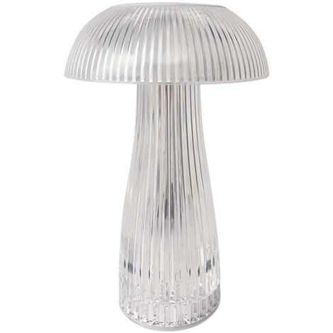 V-TAC Lampe de Table LED 1W rechargeable USB C Tactile Dimmable 3en1 effet verre transparent - 7894 (1/5)