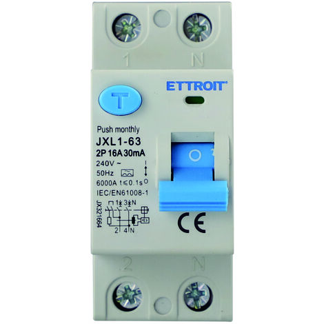 Interruttore Magnetotermico 2P 16A 6KA Classe C 400V - Compact Per Protezione Circuiti Elettrici