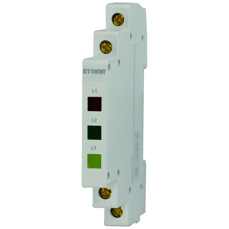 ETTROIT JXB1D-300 Voyant LED triphasé pour voyant d&39avertissement sur rail DIN blanc