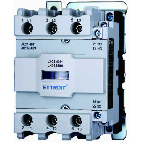 Contacteur ETTROIT JXC1 AC 220V 50/60Hz Bobine 3P 3 pôles Normalement Ouvert Ie 40A Ue 380V - JX163409