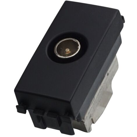 Connecteur TV mâle ETTROIT, noir, compatible avec Vimar Arke VA2253 (1/2)