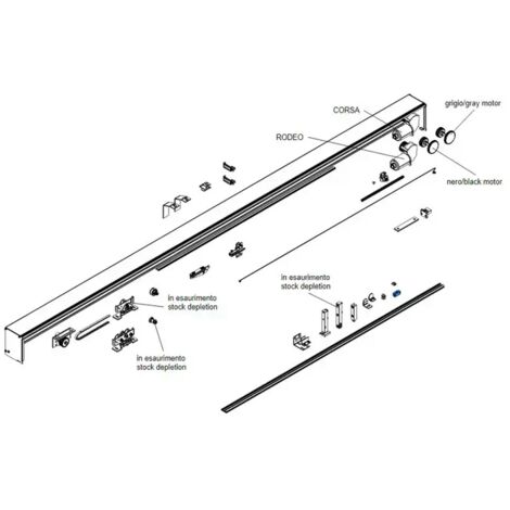 CAME pièce de rechange 119RIP023 patin coulissant pour porte automatique (1/3)