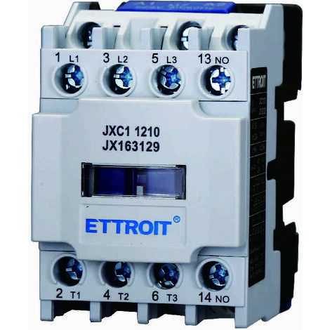 Contacteur ETTROIT JXC1 AC 220V 50/60Hz Bobine 3P 3 pôles Normalement Ouvert Ie 12A Ue 380V - JX163129 (1/3)