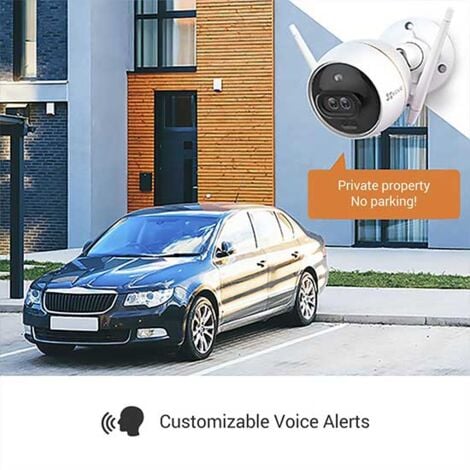 EZVIZ C3X Caméra Bullet Wi-Fi avec vision nocturne couleur, double objectif, alarme active et détection intelligente par IA