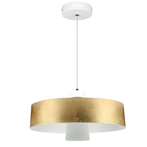 V-TAC VT-7666 Lumière pendentif LED Acrylique Blanc chaud 3000K Gold Lampshade Metal Ø340mm – SKU 3938 (1/5)