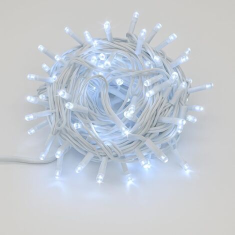Guirlande lumineuse ETTROIT 300 LED, 30 m, lumière blanche, câble blanc, IP65, extensible, effet flash, guirlande de Noël, boutiques, balcon de Noël