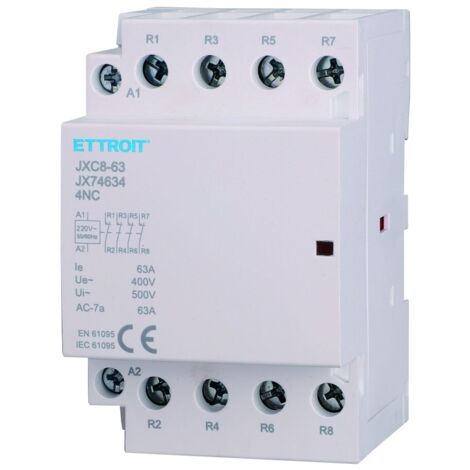Contacteur Pour Tableaux électriques Modular Contacteur Modulaire HSR1-40M/04 Heschen - 40A, 4 Pôles, 4 Contacts Fermés, Bobine 220V AC - Pour Rail DIN 35mm Contacteur 40A 4 Pôles Contacteur Pour Tableaux électriques Modular Contacteur Modulaire HSR1-40M/04 Heschen - 40A, 4 Pôles, 4 Contacts Fermés, Bobine 220V AC - Pour Rail DIN 35mm Contacteur 40A 4 Pôles
