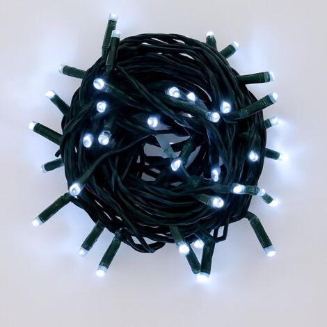 Guirlande lumineuse ETTROIT 100 LED, 10 m, lumière blanche, câble noir, IP65, extensible, effet flash, guirlande de Noël, magasins, balcon (1/5)