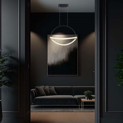 Suspension LED V-TAC 12 W, noir mat, design moderne, lumière 3000 K, réf. 23434 (1/5)