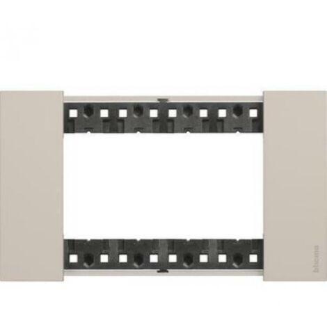Bticino living now plate 4 modules plastique couleur sable ka4804km
