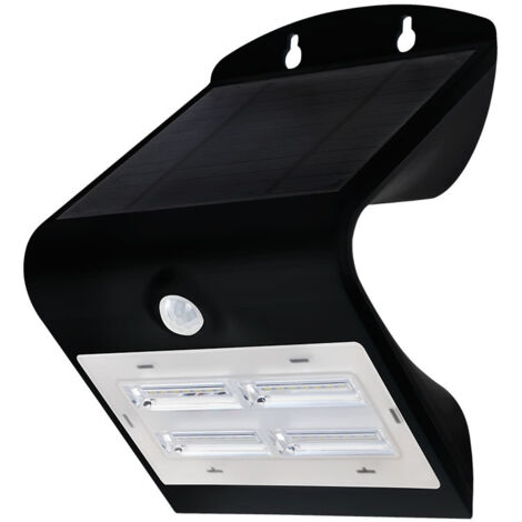 Lampe solaire murale noire
