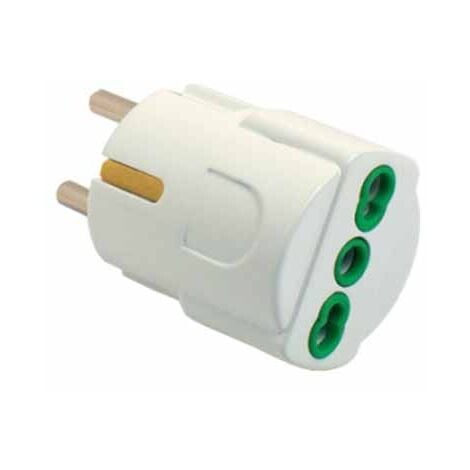 050383 Adaptateur 2P+T 16A 230V pour fiche standard britannique sur prise  standard français ou germanique - professionnel