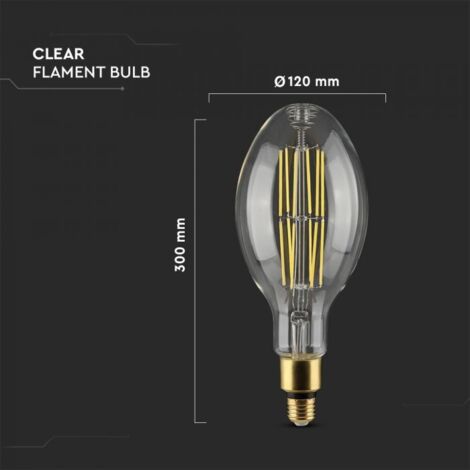 V-TAC Evolution Series VT-2324 Ampoule 24W LED filament super brillant 160LM/W E27 blanc froid 6400K - SKU 2817