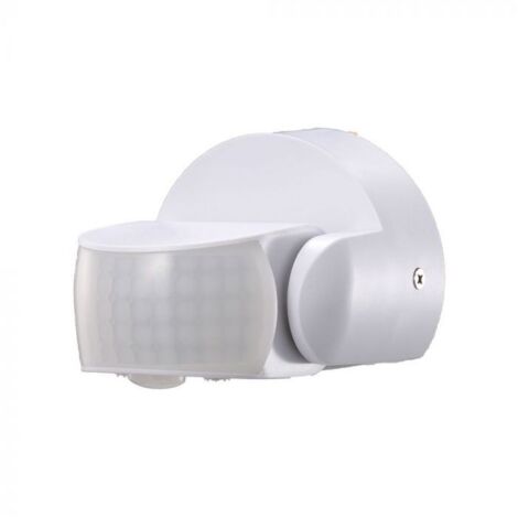 V-Tac – Détecteur de mouvement infrarouge orientable IP65 – Détection 180° – Portée max 12m – Installation murale pour environnements humides - VT-8093
